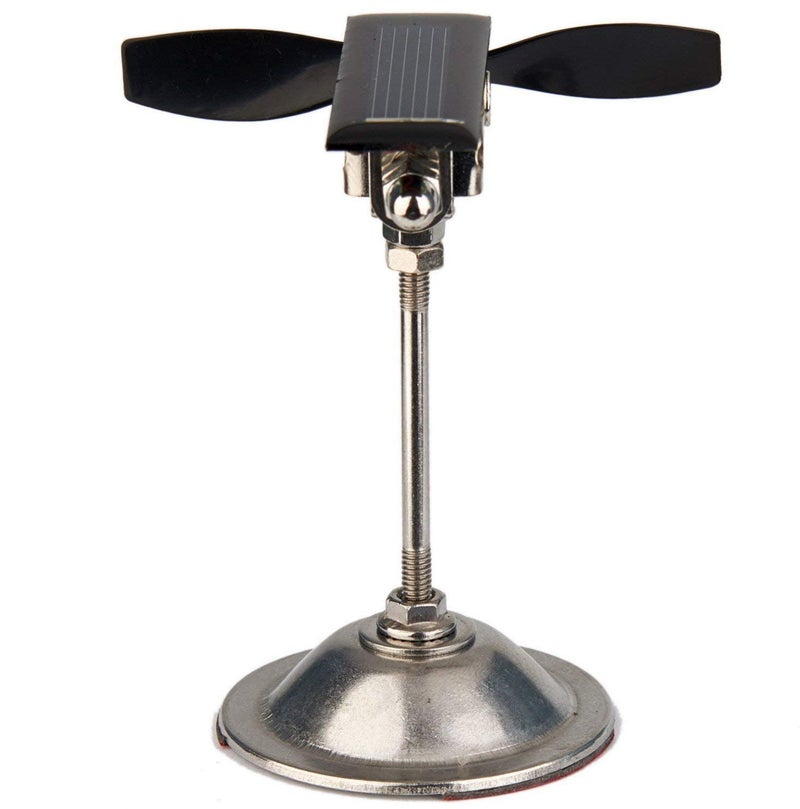 Sunnytech Solar Power Windmill Black Propeller Creative Solar Car Rotating Windmill Ornaments Dynamic Interior Decoration Science Home Office Toy for Desk Physics Toy Solar Car Decoration WJ154 - Image 3